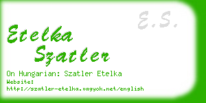 etelka szatler business card